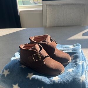 Brown Kids Shoes with Buckle
